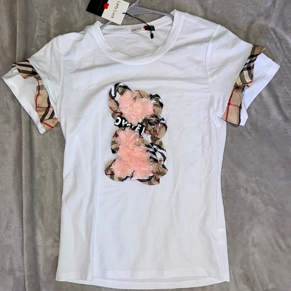 girls cute white top